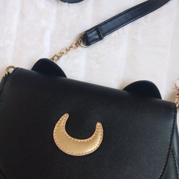 Black cat ears + moon purse - Picture 4 of 5